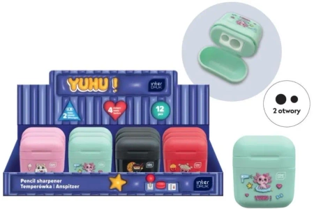 Temperówka podwójna z pojemnikiem Yuhu (12szt) - INTERDRUK