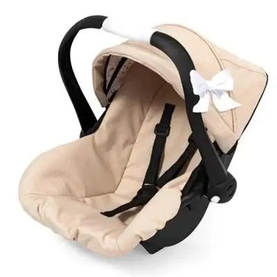 Fotelik samochodowy dla lalek z daszkiem beżowy - Bayer Design