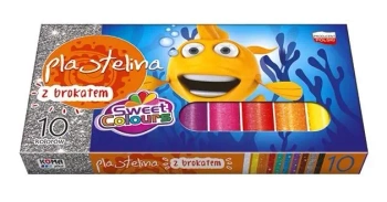 Plastelina brokatowa 10 kolorów - Sweet colours