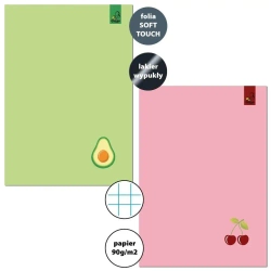 Zeszyt A5/32K kratka 90g Awokado Wiśnia (10szt) - Bee-bee