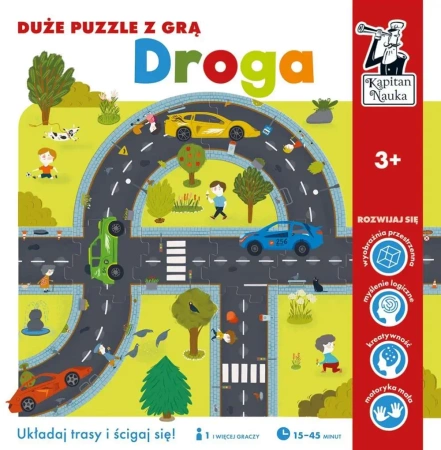 Kapitan Nauka. Droga. Duże puzzle z grą - Praca zbiorowa