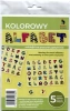 Naklejki kolorowy Alfabet 5 arkuszy - Kunke