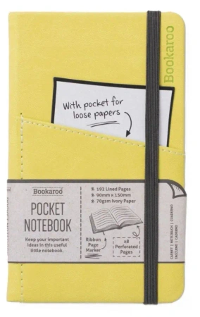Bookaroo Notatnik Journal Pocket A6 - Limonkowy - IF