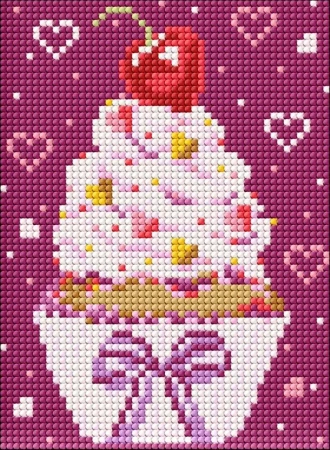 Diamentowa mozaika - Apetyczny tort 15x20cm - Ideyka