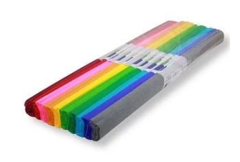 Bibuła marszczona mix kolorów 50x200cm (10szt) - Penword