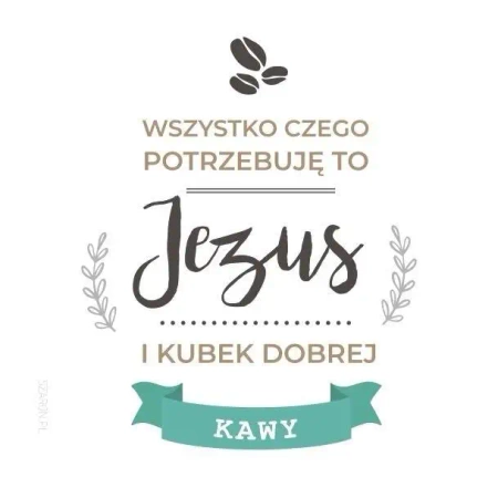 Podstawka korkowa - Jezus i kubek kawy - praca zbiorowa