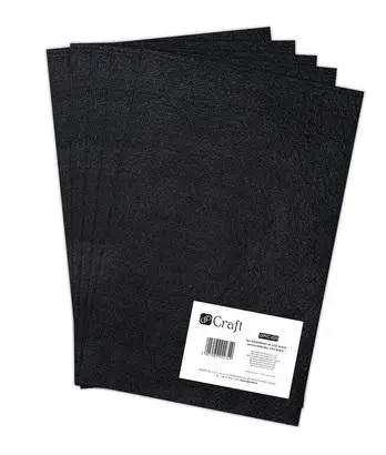 Filc poliestrowy A4 black 5szt - Dalprint