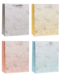 Torebka ozdobna 18x23x10cm hot-stamp mix ROZETTE