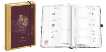 Kalendarz 2026 książkowy B6/192K Metallic Satin - INTERDRUK