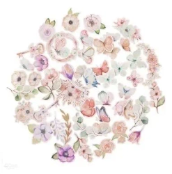 Kształty papierowe boho flowers&butterflies 50szt - Dalprint