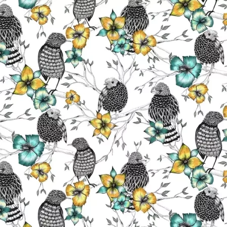 Karnet kwadrat CL0409 Etniczne ptaki - Clear Creations