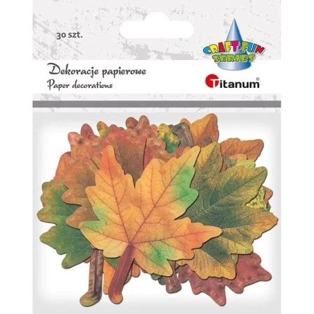Dekoracje kartonowe Liście klonu 30szt - Titanum