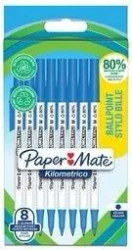 Długopis Kilometrico 1,0mm niebieski 8szt - Paper Mate
