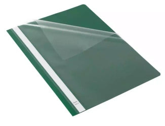 Skoroszyt Budget PP A4 z wąsami, zielony