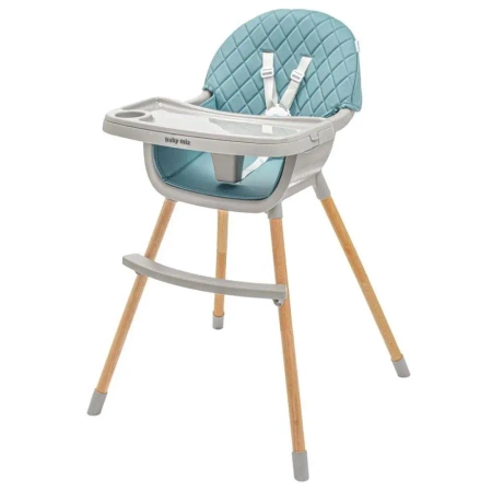 Krzesełko do karmienia Freja wooden dusty green - Baby Mix