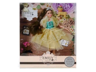 Lalka w sukni wieczorowej z pieskiem 29cm - ADAR