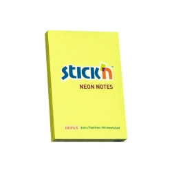 Notes samoprzylepny 76x51 mm żółty neon 100 kartek - STICKN