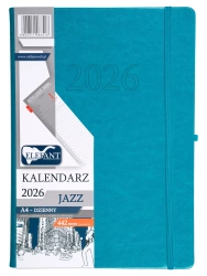 Kalendarz 2026 A4 dzienny Jazz turkusowy - praca zbiorowa