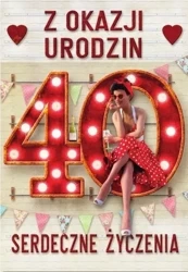 Kartka okolicznościowa Urodziny duża 40 TDF24 - Trend