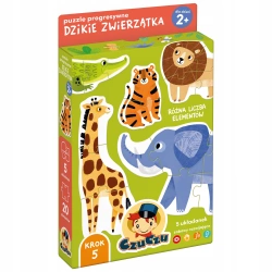 CzuCzu. Puzzle progresywne 20 elementów. Dzikie zwierzątka - CzuCzu