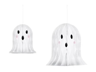 Dekoracje papierowe Duszki biały 20-30cm 2szt - PartyDeco