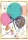 Karnet B8 mini Balony brokatowe - Henry