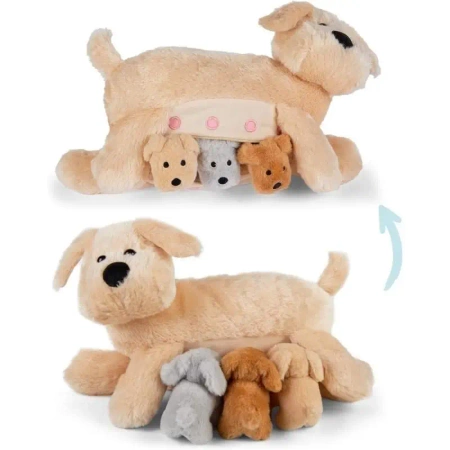 Mama piesek z 3 młodymi pieskami - Mamanimals