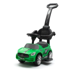 Jeździk dziecięcy z dźwiękiem i rączką Racer ziel - Baby Mix