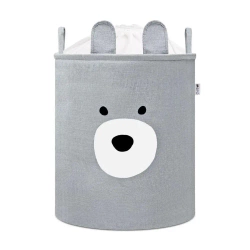 Kosz na zabawki wersja premium szary miś XXL - Sipo