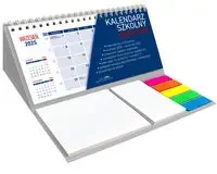 Kalendarz szkolny 2025/2026 z notesem spiralowany szary - praca zbiorowa