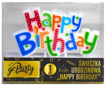 Zestaw świeczek urodzinowych Happy Birthday - GoParty