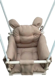 Huśtawka drewniana głęboka z materacem - 3toysm