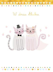 Karnet B6 Ślub - Koty - Henry
