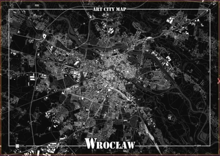 Plakat dekoracyjny - Wrocław - Art-Map