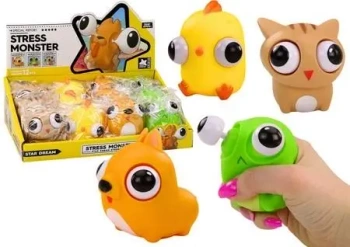 Antystresowa zabawka wesoły potworek gniotek MIX - Leantoys