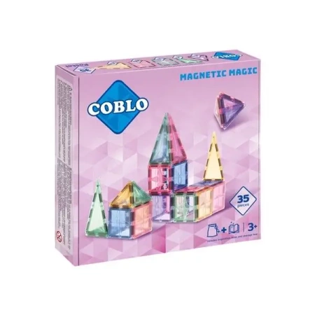Magnetyczne klocki konstrukcyjne Pastel 35 el. - Coblo