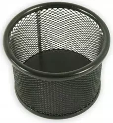 Przybornik średni okrągły czarny BV504-V - Tetis