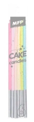 Świeczki 14cm tęczowe 6szt - MFP