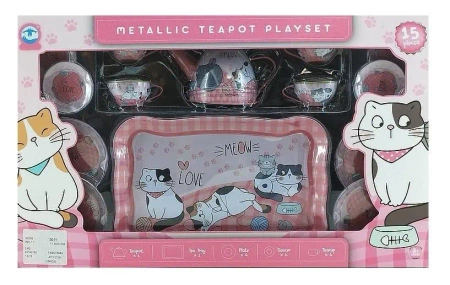 Zestaw do herbaty metalowy 15el - ADAR