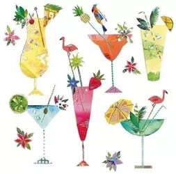 Karnet kwadrat z kopertą Tropical Twist - Museums & Galleries