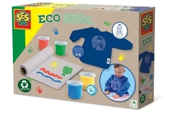 Eco Farby do malowania palcami z fartuszkiem - SES