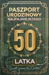 Karnet Urodziny 50 Nowy paszport męskie - YEKU