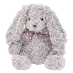 Królik Caramen szary z kokardą 20cm - Beppe