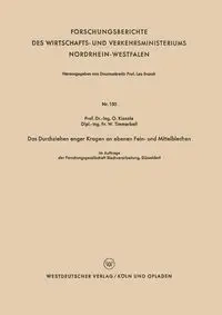 Das Durchziehen Enger Kragen an Ebenen Fein- Und Mittelblechen - Otto Kienzle