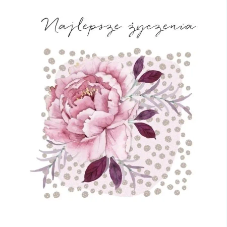 Karnet Swarovski kwadrat CL4504_PO Najlepsze życze - Clear Creations