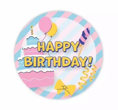Naklejki urodzinowe - Happy Birthday 01 - LearnHow