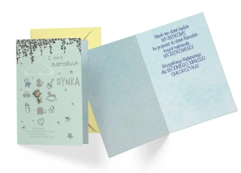 Karnet B6 DK-745 Narodziny synka - Kukartka