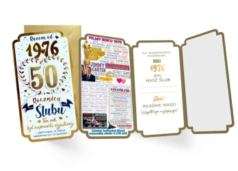 Karnet Rocznica ślubu 50 - Kukartka