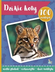 100 naklejek z plakatem. Dzikie koty - Małgorzata Ewa Skibińska