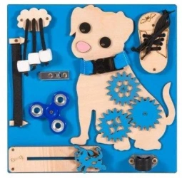 Tablica manipulacyjna Pies Hugo niebieska - 3toysm